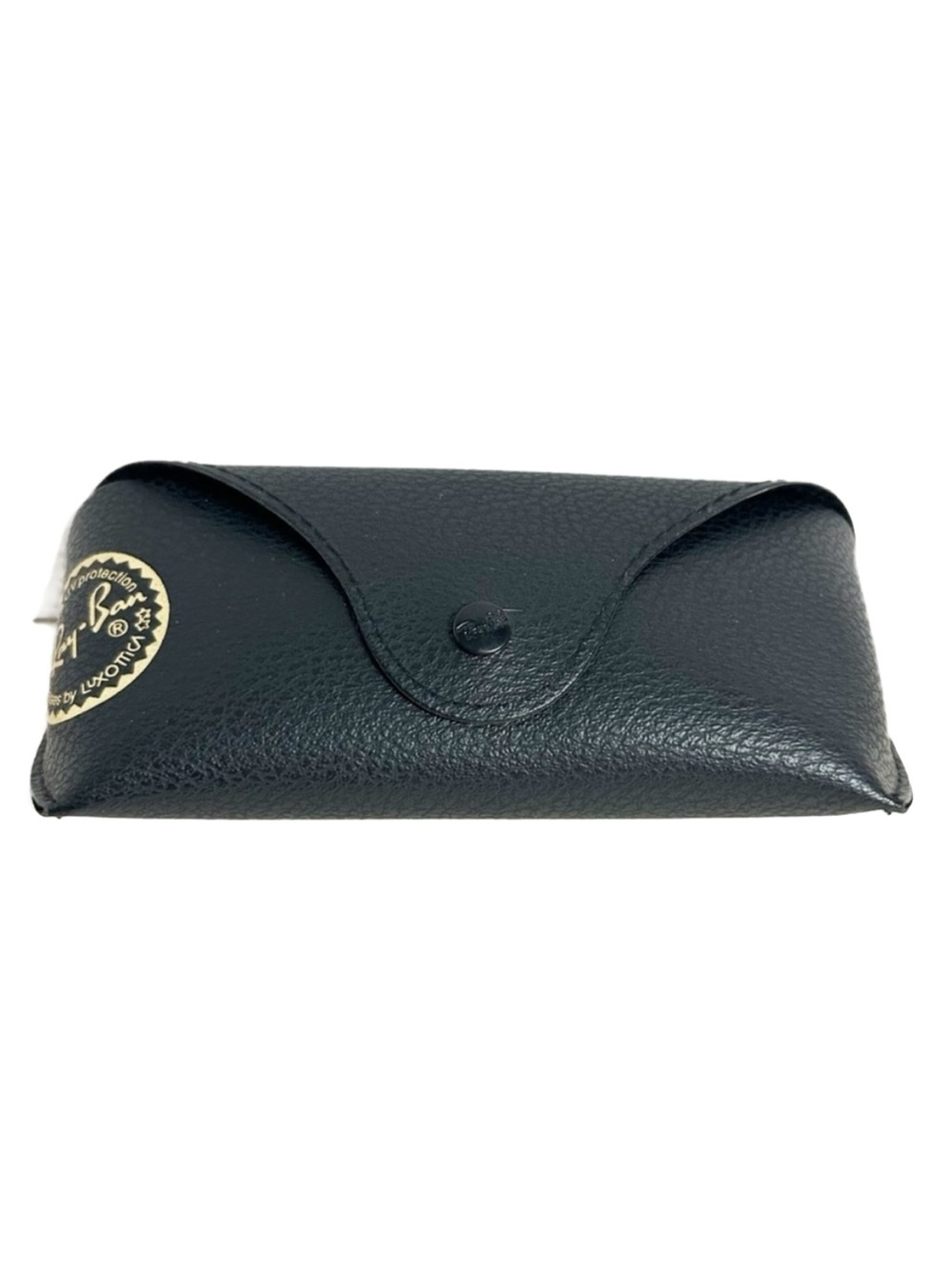 Ray-Ban Optical Soft Cell Black Eyeglasses Case Printed Logo Gold Snap Closeure